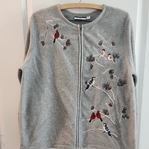 Croft & Barrow Heather Gray Fleece Jacket